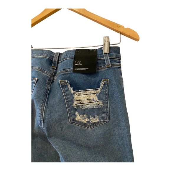 NWT J BRAND Womens Mid Rise Crop Skinny Uncharted Destruct Jeans Denim Size 27 - Picture 7 of 13